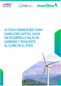 Activos Financieros para canalizar capital hacia un desarrollo bajo en carbono y resiliente al Clima en el Perú