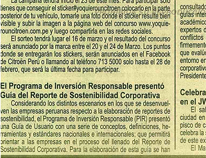El Programa de Inversión Responsable presentó Guía del Reporte de Sostenibilidad Corporativa
