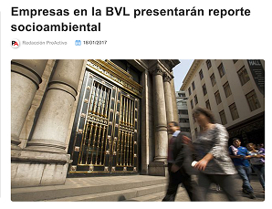 Empresas listadas en el registro público de mercado de valores presentarán reporte socio-ambiental