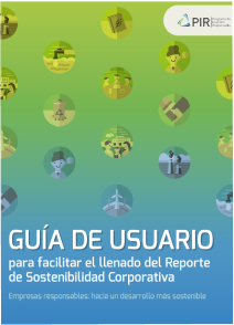 Guía para facilitar el llenado del Reporte de Sostenibilidad Corporativa