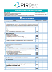 Indicadores Materiales ASG para el Sector Minero